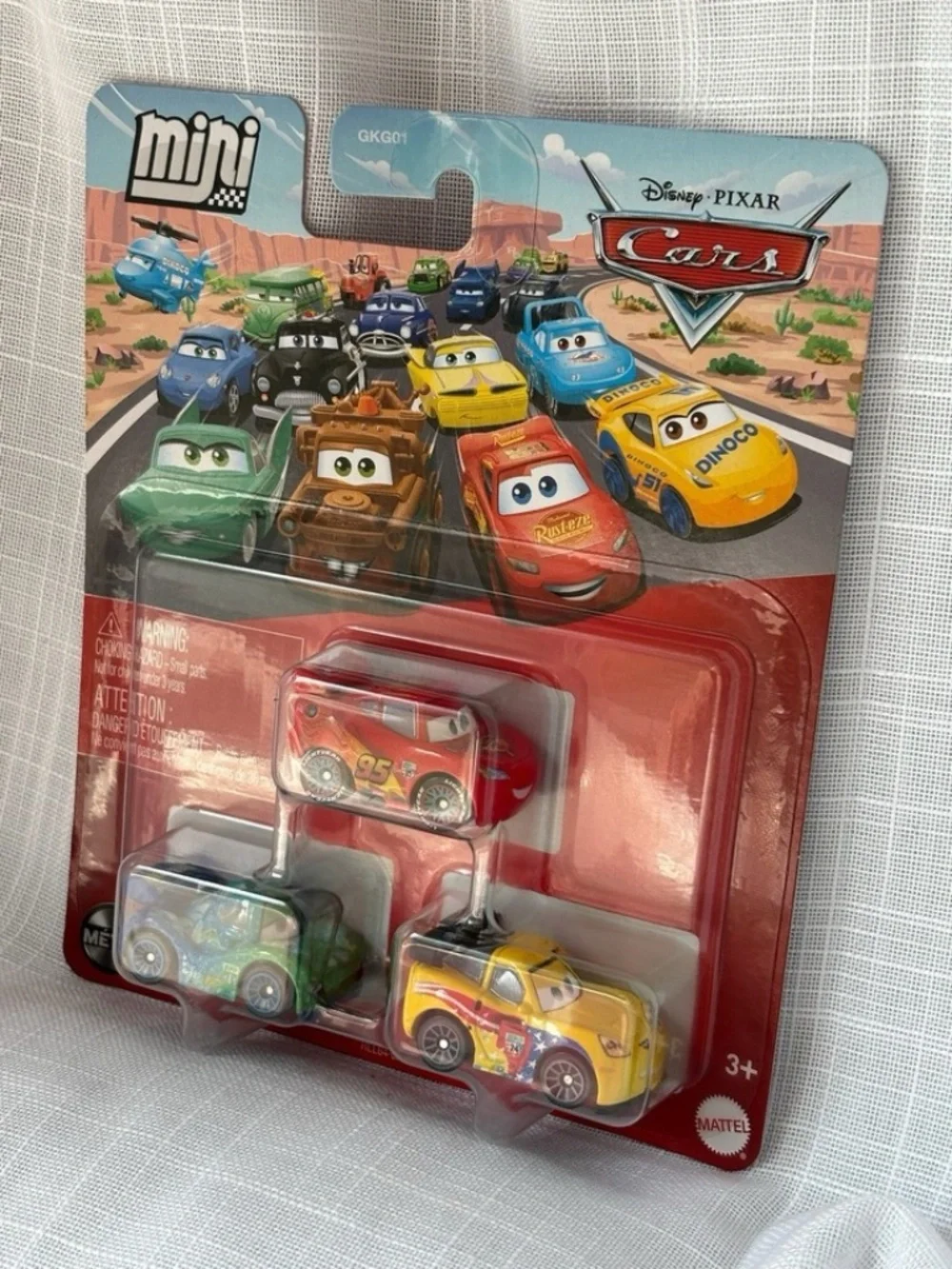 Disney Pixar Cars Mini Racers 3Pack Lightning McQueen Jeff Gorvette Carla Veloso
